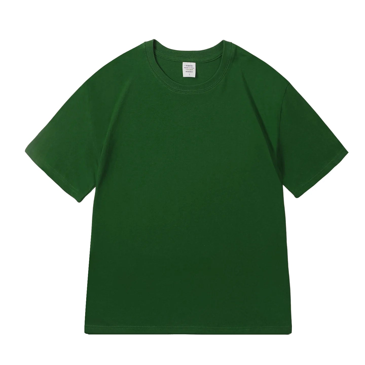 100% Cotton Five Half Sleeve Men'S Women Summer T-Shirt Loose Short-Sleeved Casual Basic Shirt O Neck Solid Color Tops