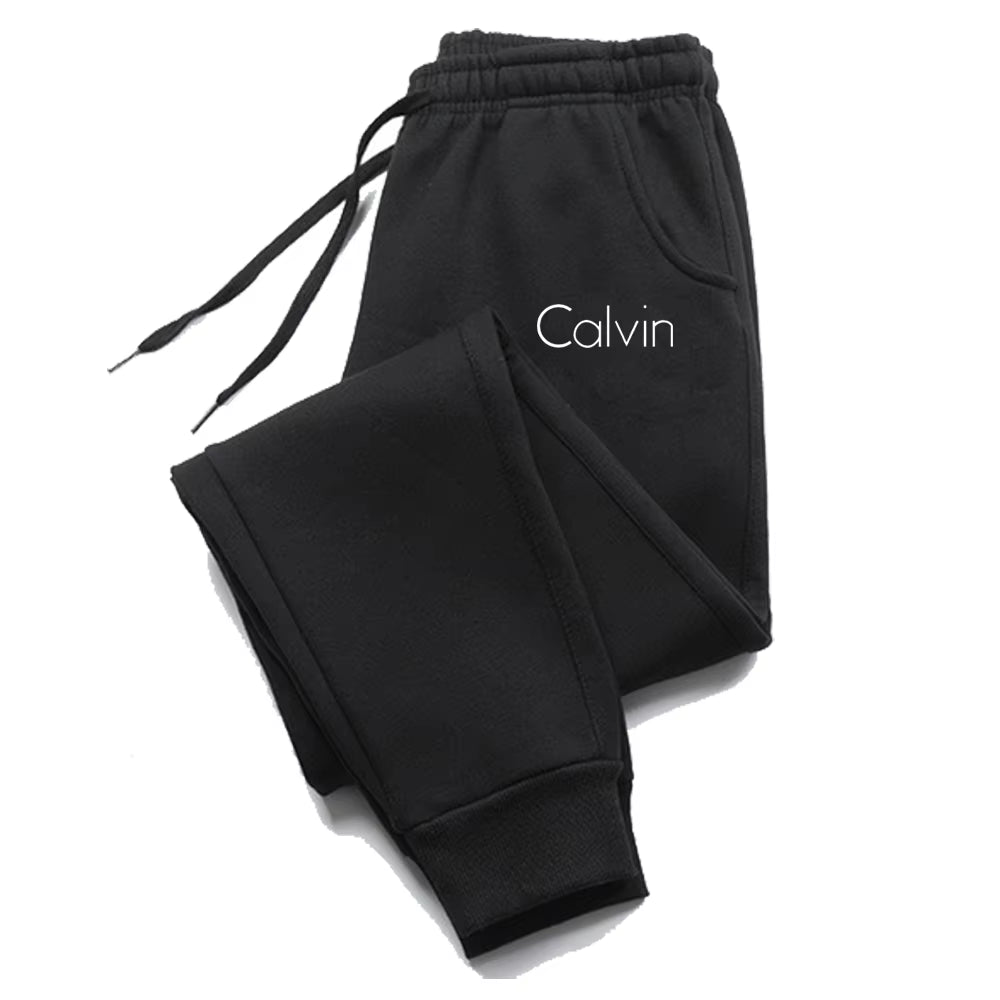 Casual Printed Sports Running Trousers Men Women Autumn Drawstring Long Pants Fitness Solid Sweatpants Unisex Gym Wear